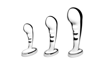 Набор из 3 стальных стимуляторов простаты Stainless Steel P-spot Training Set