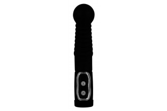 Чёрный стимулятор простаты с ротацией Prostate Twister - 20 см.
