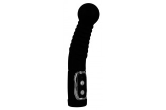 Чёрный стимулятор простаты с ротацией Prostate Twister - 20 см.
