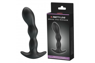 Черный анальный стимулятор простаты с вибрацией Special Anal Massager - 14,5 см.