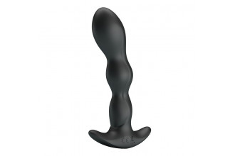 Черный анальный стимулятор простаты с вибрацией Special Anal Massager - 14,5 см.