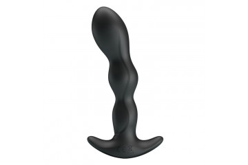 Черный анальный стимулятор простаты с вибрацией Special Anal Massager - 14,5 см.