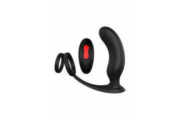 Черный массажер простаты Remote P-Pleaser - 15 см.