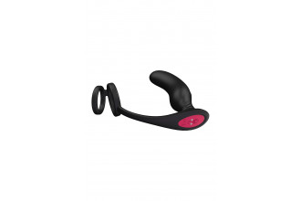 Черный массажер простаты Remote P-Pleaser - 15 см.