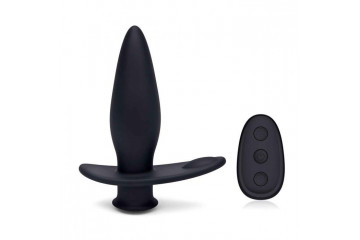 Черный анальный виброплаг для простаты Impaler - 14 см.