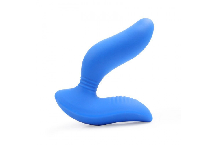 Синий вибромассажер простаты 3,5’’ Curve P-spot Massager - 12 см.