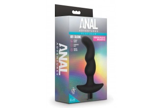 Черный вибромассажер простаты Prostate Massager 03 - 15,2 см.