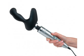 Черная насадка на вибратор Doxy для массажа простаты Prostate Massager