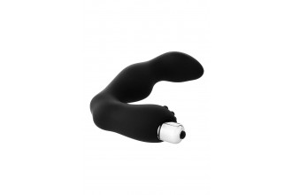 Черный вибромассажер простаты FantASStic Vibrating Prostate Massager - 11,3 см.
