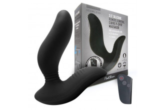 Черный вибромассажер простаты 3,5’’ Remote Control Curve P-spot Massager - 12 см.