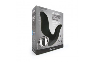 Черный вибромассажер простаты 3,5’’ Remote Control Curve P-spot Massager - 12 см.