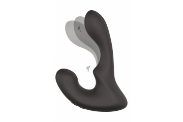 Чёрный массажер простаты с 2 моторами Booty Rocker