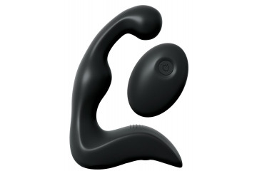 Черный вибромассажер простаты с пультом ДУ Control P-Spot Pro