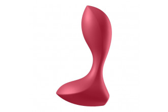 Красный вибромассажёр простаты Satisfyer Backdoor Lover - 14 см.