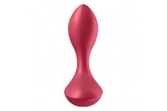 Красный вибромассажёр простаты Satisfyer Backdoor Lover - 14 см.