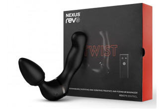 Черный гибридный вибромассажер Nexus Revo Twist