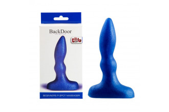 Синий анальный стимулятор Beginners p-spot massager - 11 см.