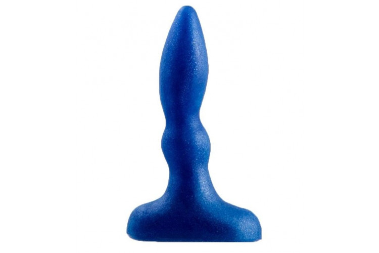 Синий анальный стимулятор Beginners p-spot massager - 11 см.