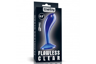 Синяя анальная втулка Flawless Clear Prostate Plug 6.0 - 15 см.