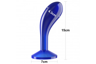 Синяя анальная втулка Flawless Clear Prostate Plug 6.0 - 15 см.