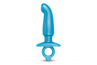 Голубая анальная пробка для массажа простаты Hither Silicone Prostate Plug - 14,3 см.