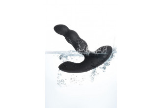 Черный силиконовый стимулятор простаты Levett Nitoc с пультом ДУ