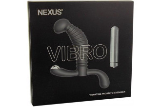 Черный стимулятор простаты Nexus Vibro - 10,2 см.