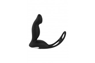 Черный вибромассажер простаты P-Pleaser With Erection Enhance
