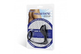 Стимулятор простаты с фиксацией эрекционным кольцом Prostate Gear
