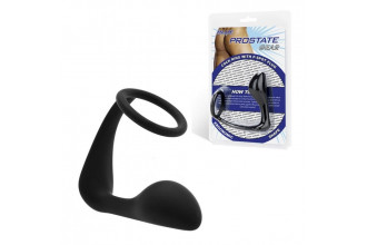 Стимулятор простаты с фиксацией эрекционным кольцом Prostate Gear