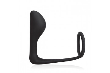 Стимулятор простаты с фиксацией эрекционным кольцом Prostate Gear