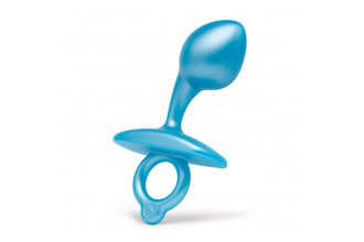 Голубая анальная пробка для массажа простаты Bulb Silicone Prostate Plug - 10,7 см.