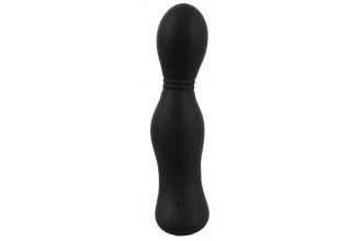 Черная анальная пробка с вибрацией, вращением и пультом ДУ RC Butt Plug with 2 Functions