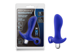Синий стимулятор простаты с ручкой-кольцом Performance Prostimulator 02