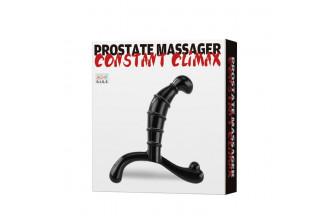 Чёрный стимулятор простаты с рёбрышками Constant Climax