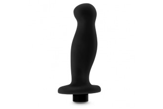Черный анальный вибромассажёр Silicone Vibrating Prostate Massager 02 - 10,8 см.
