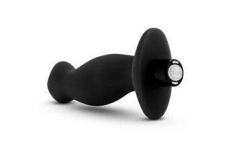Черный анальный вибромассажёр Silicone Vibrating Prostate Massager 02 - 10,8 см.