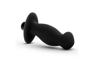 Черный анальный вибромассажёр Silicone Vibrating Prostate Massager 02 - 10,8 см.