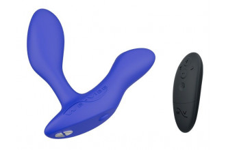 Синий анальный вибратор We-Vibe Vector+