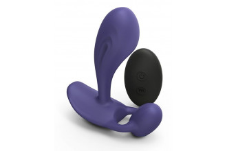Темно-синий вибромассажер Witty P&G Vibrator with Remote Control