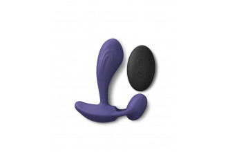 Темно-синий вибромассажер Witty P&G Vibrator with Remote Control