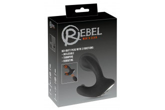 Черная анальная вибропробка с функцией расширения RC Butt Plug with 3 functions