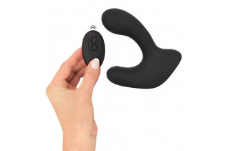 Черная анальная вибропробка с функцией расширения RC Butt Plug with 3 functions