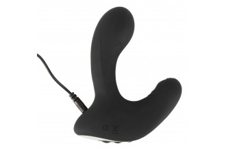 Черная анальная вибропробка с функцией расширения RC Butt Plug with 3 functions