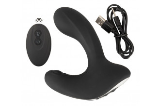 Черная анальная вибропробка с функцией расширения RC Butt Plug with 3 functions