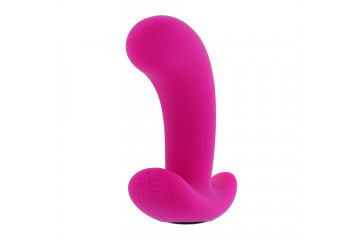 Розовый вибромассажёр простаты с пультом ДУ Hooking Up - 9,5 см.