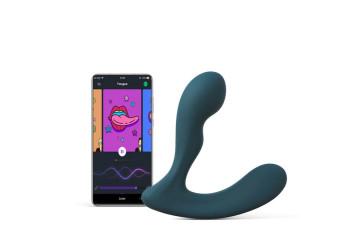 Темно-бирюзовый вибромассажер простаты Solstice X