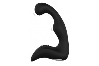 Чёрный перезаряжаемый массажёр простаты Booty Pleaser