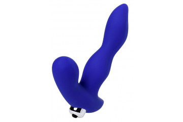 Синий силиконовый вибростимулятор простаты Stroman - 14,5 см.