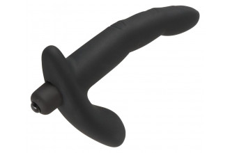 Черный вибромассажер простаты Naughty Finger Prostate Vibe - 13,8 см.
